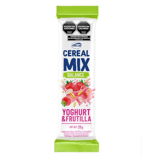 Barra Cereal Mix sabor Yogurt y Frutilla Light x 23 g