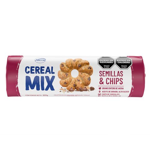 Galletas Cereal Mix Semillas Chips x 230 g