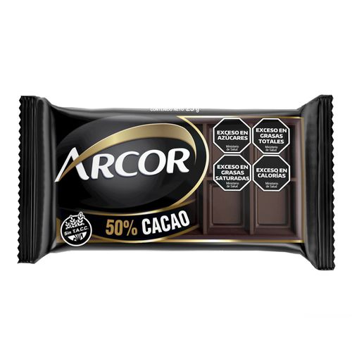 Chocolate Arcor Semiamargo x 25 g