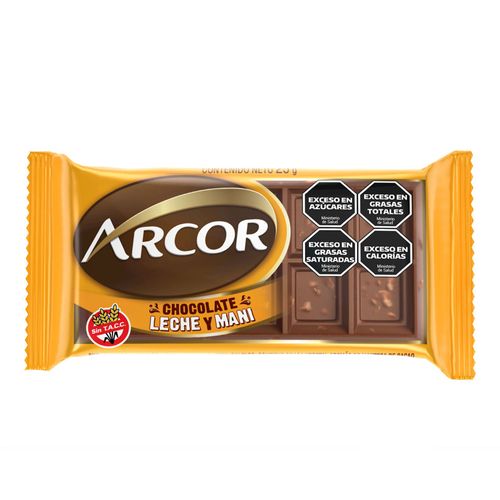 Chocolate Arcor Leche y Maní x 25 g