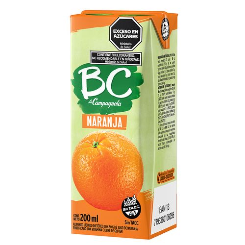 Jugo BC Naranja x 200 ml