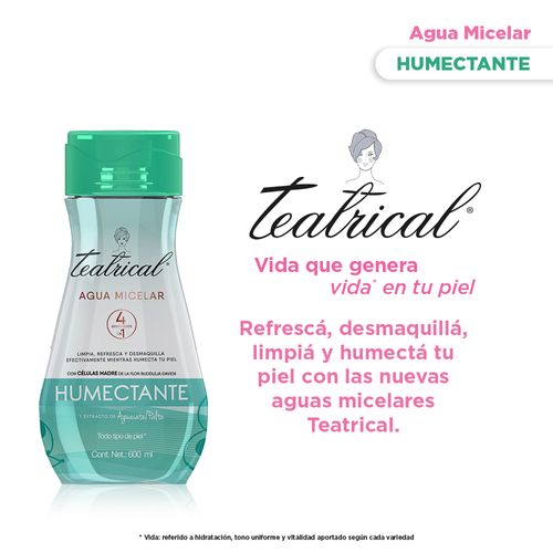 Agua Micelar Teatrical Humectante x 600 ml