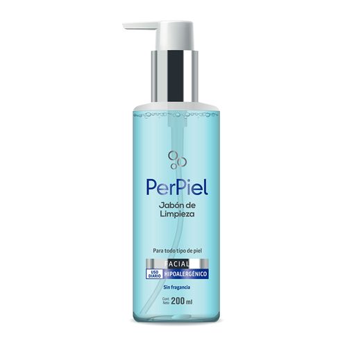 Jabón de Limpieza Facial PerPiel sin Fragancia x 200 ml