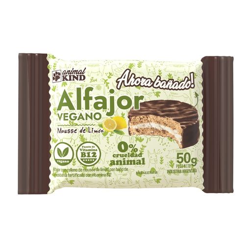 Alfajor Animal Kind Vegano Limón x 50 g