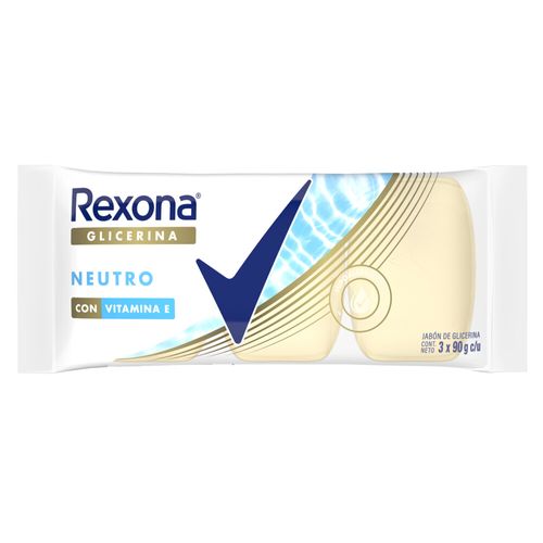 Jabón en Barra Rexona de Glicerina Neutro x 3 un x 90 g