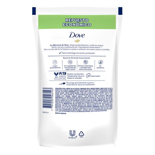 Jabón Líquido Dove Doypack Cuidado Reconfortante x 220 ml