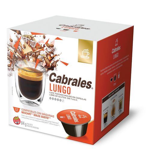 Café en Cápsulas Cabrales Lungo x 12 un