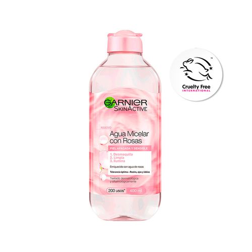 Agua Micelar Garnier Skin Active Rosas x 400 ml