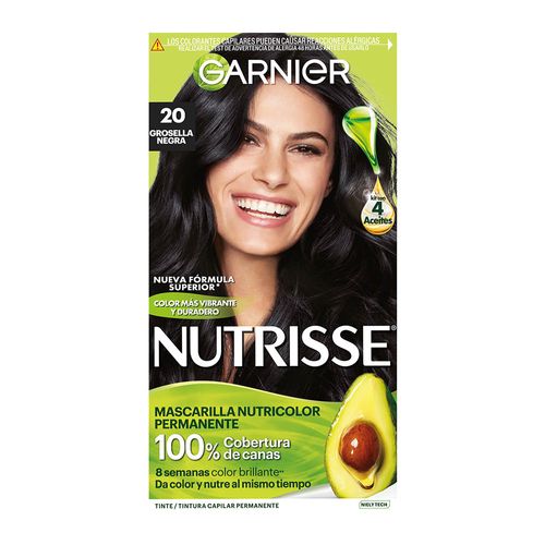Kit Coloración Permanente Nutrisse Clásicos 20 Grosella Negra x 45 g