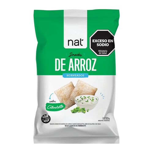 Bizcochos de arroz Nat sabor Ciboulette x 50 g