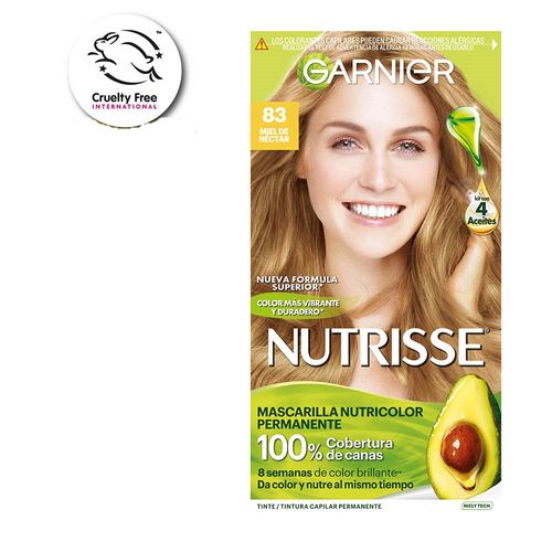 Kit Coloración Permanente Nutrisse Clásicos 83 Miel de Néctar x 45 g