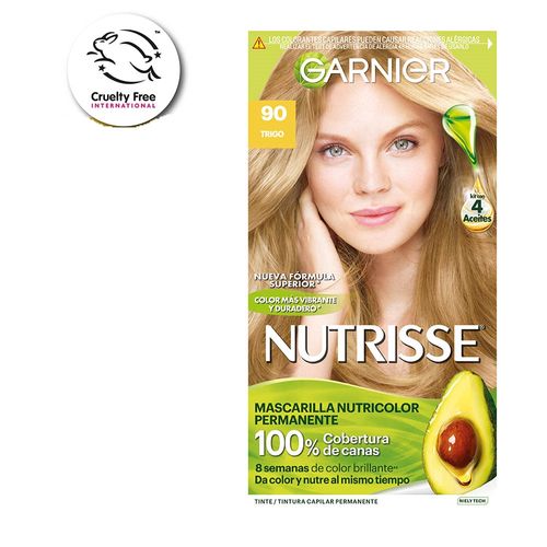 Kit Coloración Permanente Nutrisse Clásicos 90 Trigo x 45 g