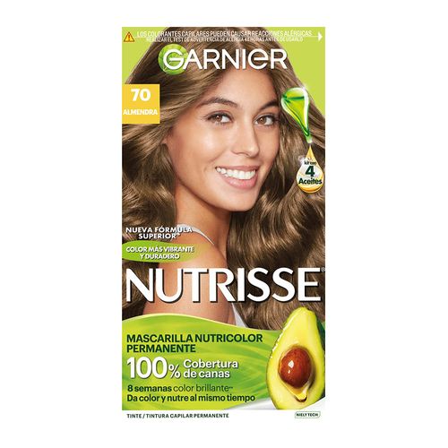 Kit Coloración Permanente Nutrisse Clásicos 70 Almendra x 45 g