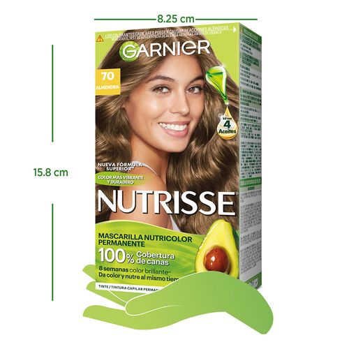 Kit Coloración Permanente Nutrisse Clásicos 70 Almendra x 45 g