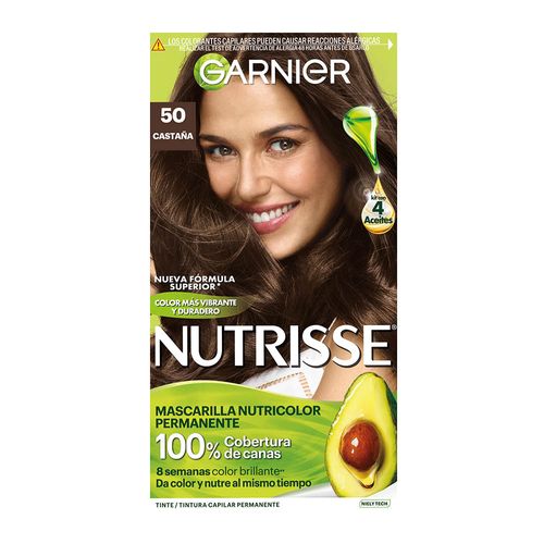 Kit Coloración Permanente Nutrisse Clásicos 50 Castana x 45 g