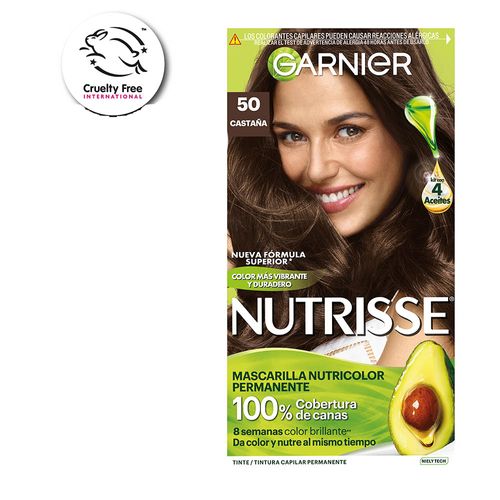 Kit Coloración Permanente Nutrisse Clásicos 50 Castana x 45 g