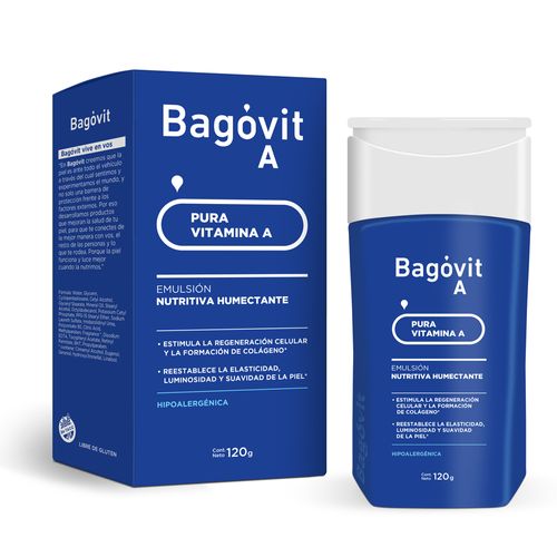 Emulsión Corporal Bagóvit A Nutritiva Humectante x 120 g