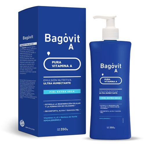 Emulsión Nutritiva Humectante Bagóvit Piel Extra Seca x 350 g