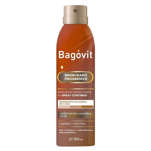 Bronceado Bagóvit A Progresivo en Spray Continúo x 150 ml