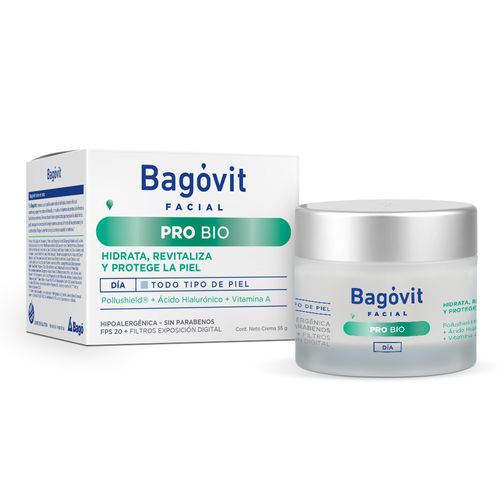 Crema Facial Bagóvit Pro Bio Día Hidratante y Revitalizante x 55 g