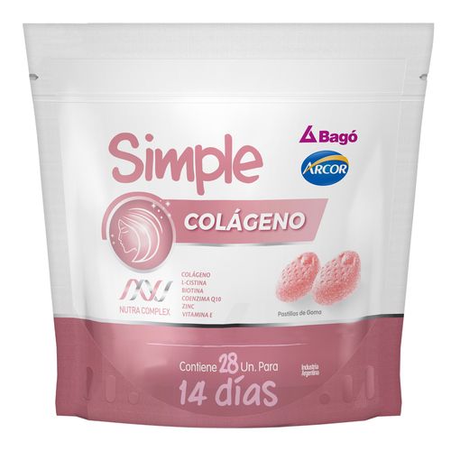 Suplemento Dietario Simple Colágeno x 28 pastillas de goma