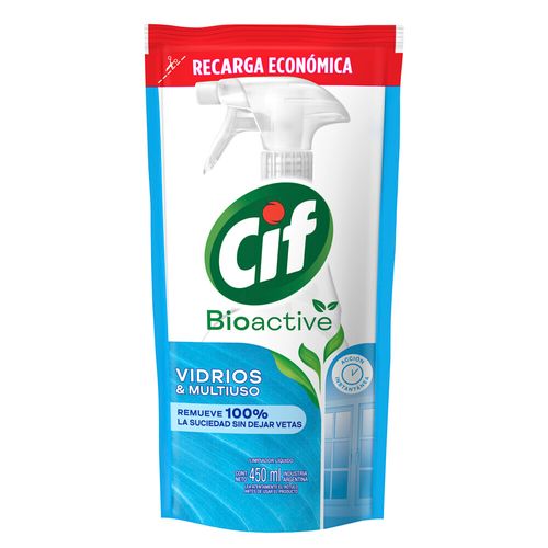 Repuesto Limpiador de Vidrios Cif Biodegradable Repuesto x 450 ml