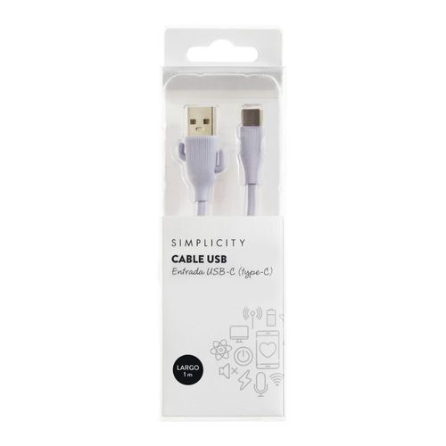 Cable Usb Simplicity Entrada USB-C Type-C Lila