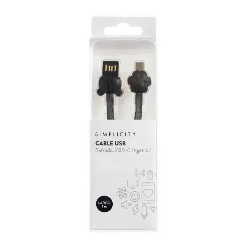 cable-usb-simplicity-usb-c-type-c-negro