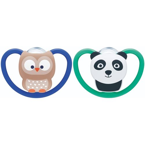 Set NUK Chupetes Space T 2 Búho/Panda 6-18M x 2 un