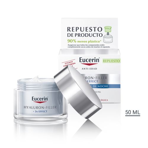 Crema Facial Eucerin Hyaluron-Filler Noche Recarga Refill x 50 ml