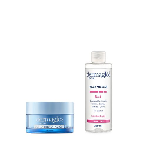 Kit Facial Dermaglós Rutina de Día Ultra Hidratación