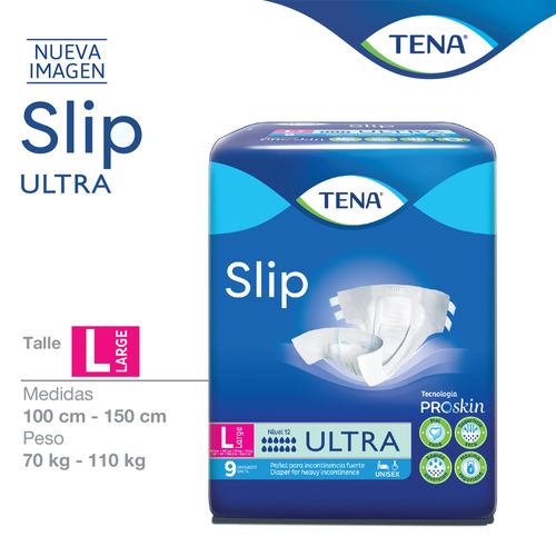 Pañal TENA Slip Ultra  x 9 un