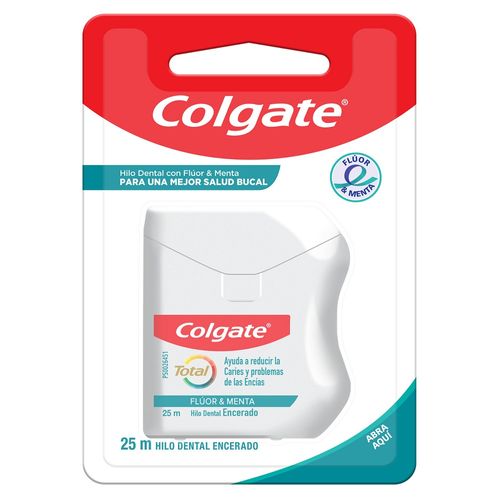 Hilo Dental Colgate Total Flúor y Menta x 25 M