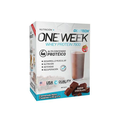 Suplemento Dietario Whey Protein 7900 One Week Chocolate x 7 sobres