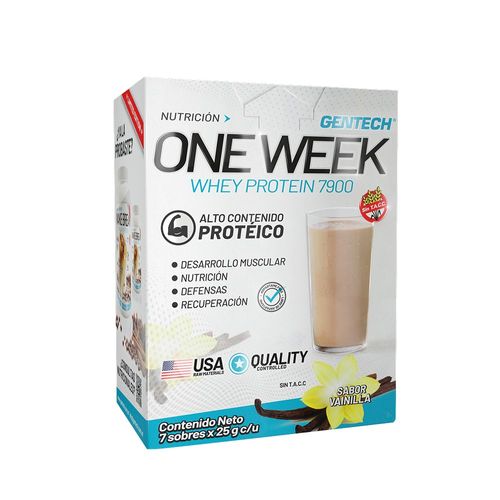 Suplemento Dietario Whey Protein 7900 One Week Vainilla x 7 sobres