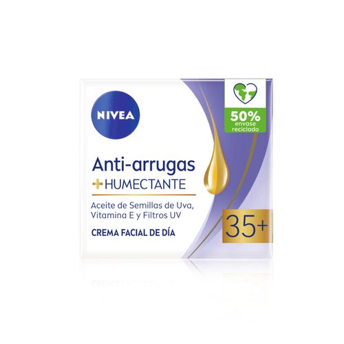 Crema Facial Nivea Antiarrugas con Aceite de Semillas de Uva 35+ x 50 ml