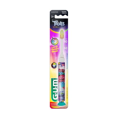 Cepillo Dental Gum Infantil Trolls con Luz