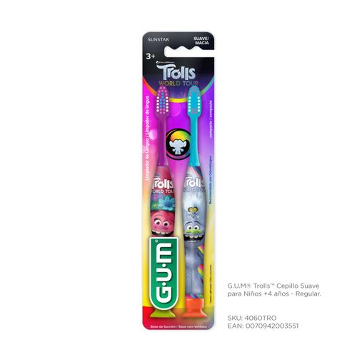 Cepillo Dental Gum Trolls x 2 un