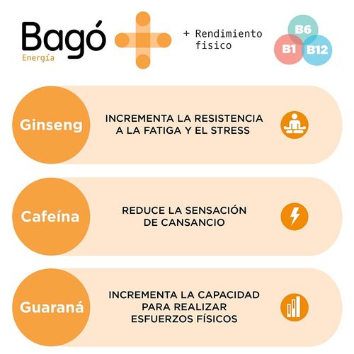 Suplemento Dietario Bagó+ Energía x 30 un