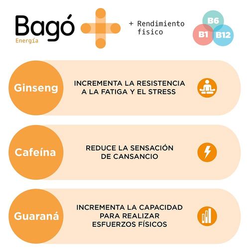 Suplemento Dietario Bagó Energía x 30 un