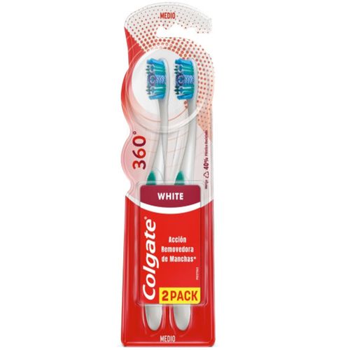 Cepillo Dental Colgate 360º Luminous White x 2 un