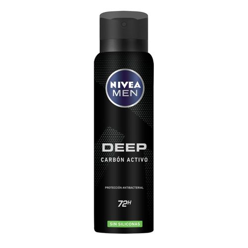 Desodorante Nivea Men Deep Original Carbón Activo en Aerosol x 150 ml