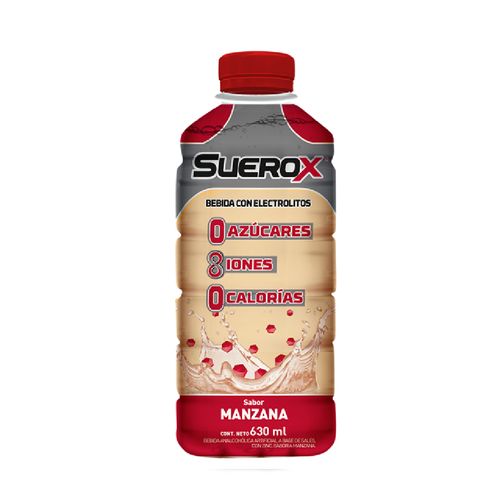 Bebida con Electrólitos Suerox Manzana x 630 ml