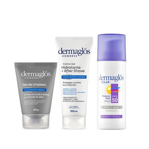 Rutina Facial Dermaglós Hombres Rutina Express de Día