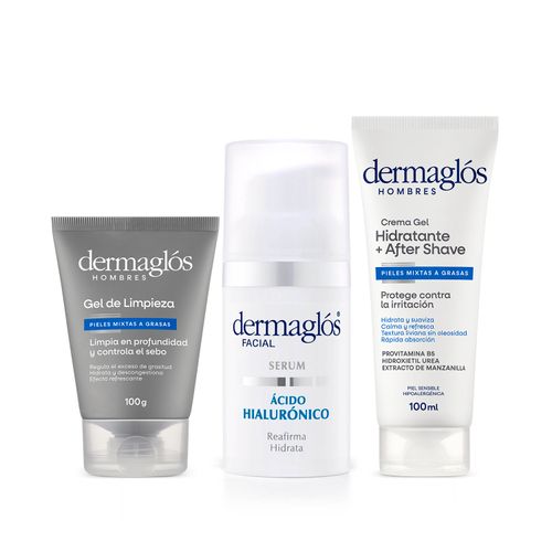 Rutina Facial Dermaglós Hombres Rutina Express con Sérum