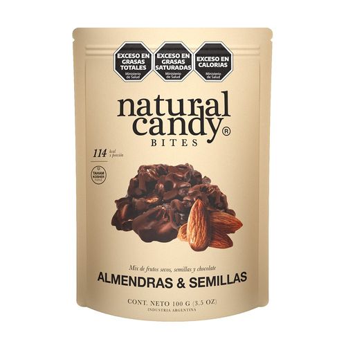 Almendras y Semillas Natural Candy Bañadas en Chocolate x 100 g