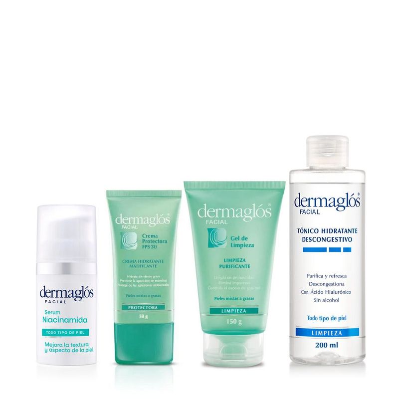 kit-dermaglos-rutina-piel-mixta-a-grasa-serum-niacinamida