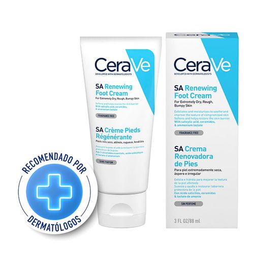 Crema Renovadora de Pies CeraVe con Ácido Salicílico x 89 ml