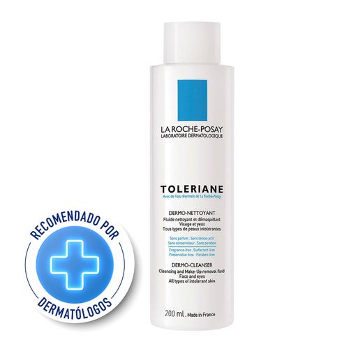 Fluido Dermolimpiador Desmaquillante La Roche-Posay Toleriane x 200 ml