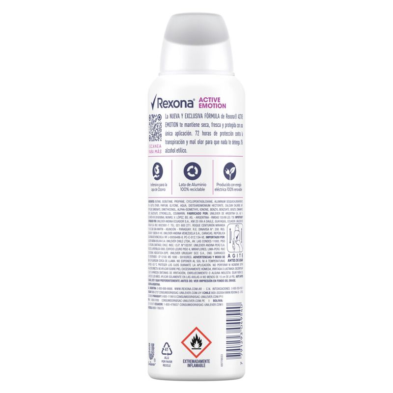 DESODORANTE MUJER REXONA AEROSOL POWDER LATA DE 90 GR